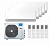 Мульти-сплит система инвертор Midea MMFE-09N8D6-I X 5 / M5OE-42HFN8-Q1